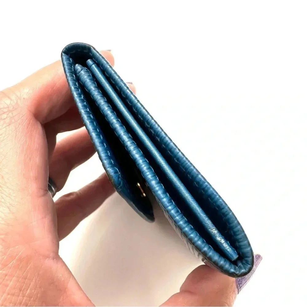 LV blue Epi Porte Minnaie Coin Wallet